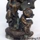 Pair Lotus Boy&girl Bronze Statue Chinese Antique Other photo 5