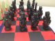 Hand Carved Jade & Onyx Chess Set With Folding Chess Board For Chess Pieces Other photo 3