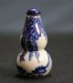 Lot 3x Chinese Antique Porcelain Snuff Bottles 20th Century Or Earlie + Stopper Snuff Bottles photo 2