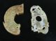 Two Chinese Archaic Style Jades Color Amulets photo 1
