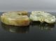 Two Chinese Archaic Style Jades Color Amulets photo 4