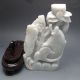 100% Natural Jadeite A Jade Hand - Carved Statues - Fish&lotus Nr/pc2152 Other photo 6