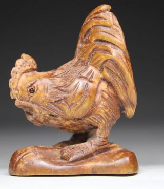Chinese Handwork Wood Chook Old Statues photo