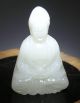 Ancient China Jade Chinese Hetian Jade Hand - Carved Jade Statue Buddha 2.  3inch Buddha photo 5