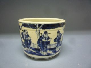 Antiques 19th Chinese Qing Dynasty (guang Xu) Blue And White Censer photo