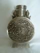 Chinese Export Solid Silver Vase 82 Gr Relief Jade Fish Asia photo 3