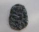 Chinese Hetian Black Green Jade Carved Dragon Pendant Nr Other photo 2