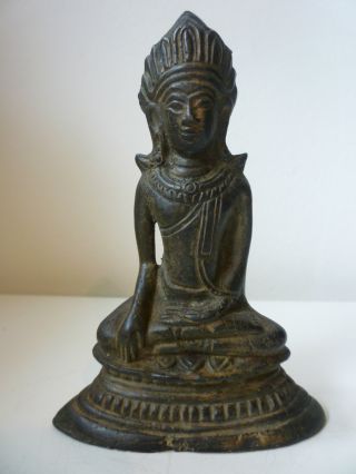 Lopburi Style Seated Crowned Buddha,  5 3/8in. photo