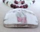 Chinese Green Serpentine Bead & Ring Necklace With Porcelain Pendant (21 