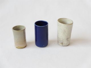 Japanese Pottery Vintage Chakinto 3set; Tea Cloth Container/ Hagi Ware Etc.  / 999 photo