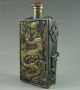 Rare Old Chinese Copper Carved Dragon Snuff Bottle Snuff Bottles photo 1