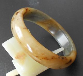 Unique Natural Chinese He Tian Jade Bracelet 