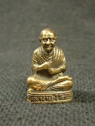 Lp Toa Buddha Statue Good Luck Safe Charm Thai Amulet photo