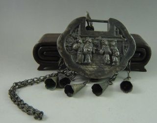 Chinese Old Copper Lock Necklace photo