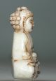 Ancient China Jade Chinese Hetian Jade Hand - Carved Jade Statue Buddha 2.  3inch Buddha photo 4