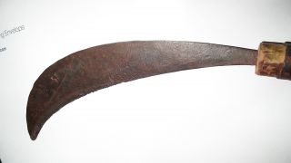 Amputation Knife Surgical Tool Antique Authentic Rare Asian Falciform Saw photo