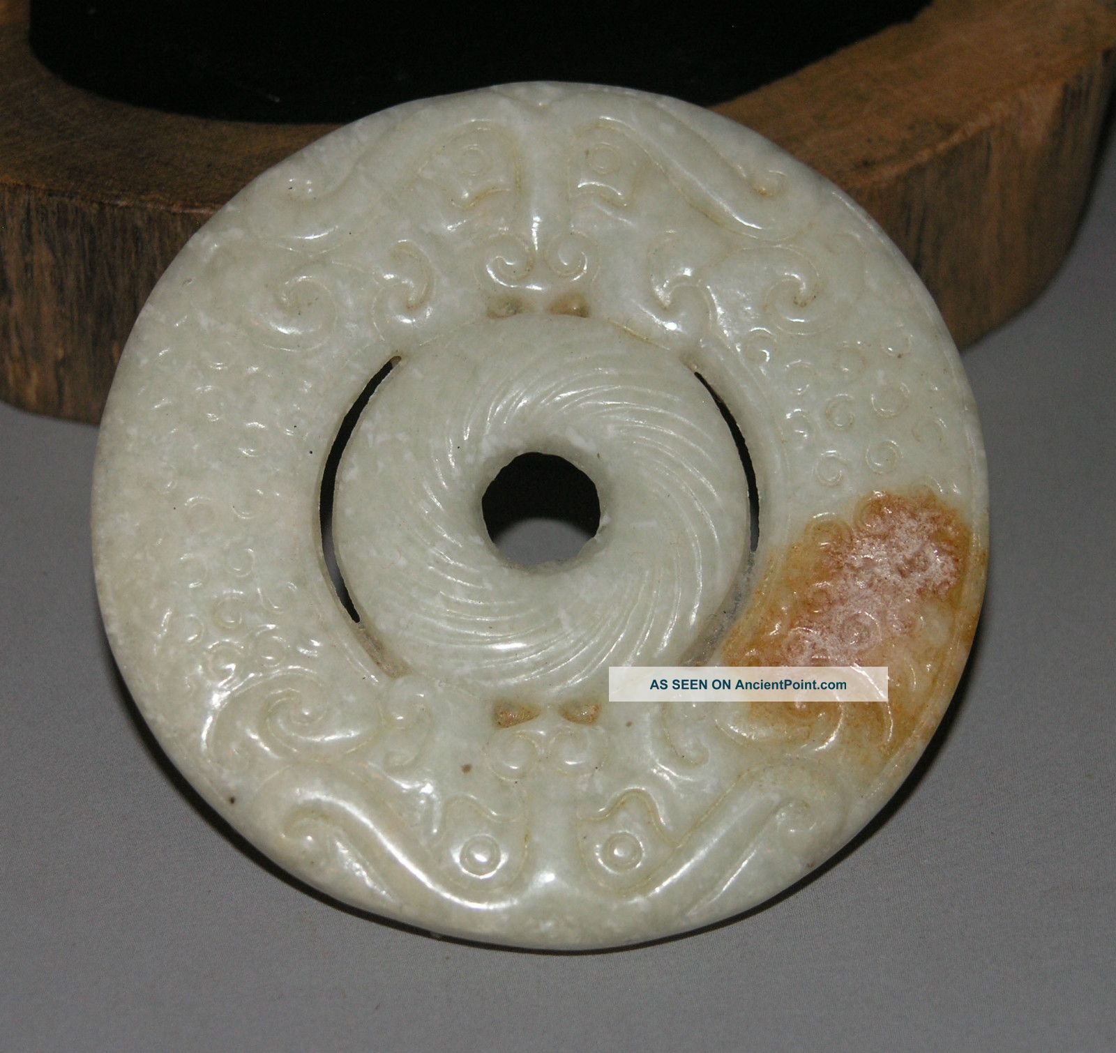 Ancient Chinese Hetian Jade Hand - Carved Pendant (beast) 2.  9inch Necklaces & Pendants photo