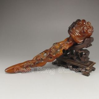 Chinese Ox Horn Ruyi Scepter Nr photo