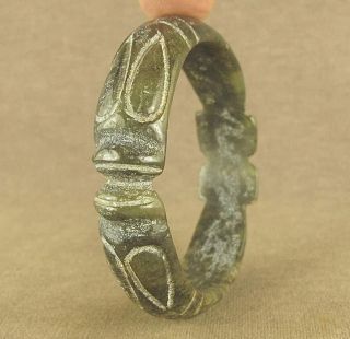 With Carved Chinese Jade 2 Pig - Dragon Totem Bracelet photo