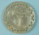 Antique Deep Carved Round Chinese Mother Of Pearl Game Counter C.  1800s Other photo 1