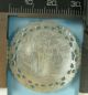 Antique Deep Carved Round Chinese Mother Of Pearl Game Counter C.  1800s Other photo 2