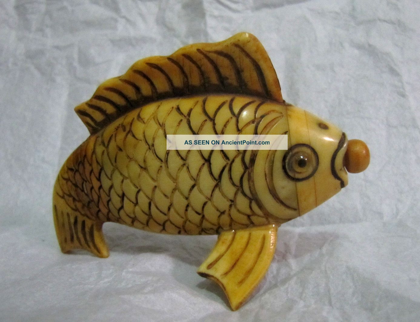 Collection Of Hand - Carved Fine - Ox Bone - Vivid Fish Shape Snuff Bottle Snuff Bottles photo
