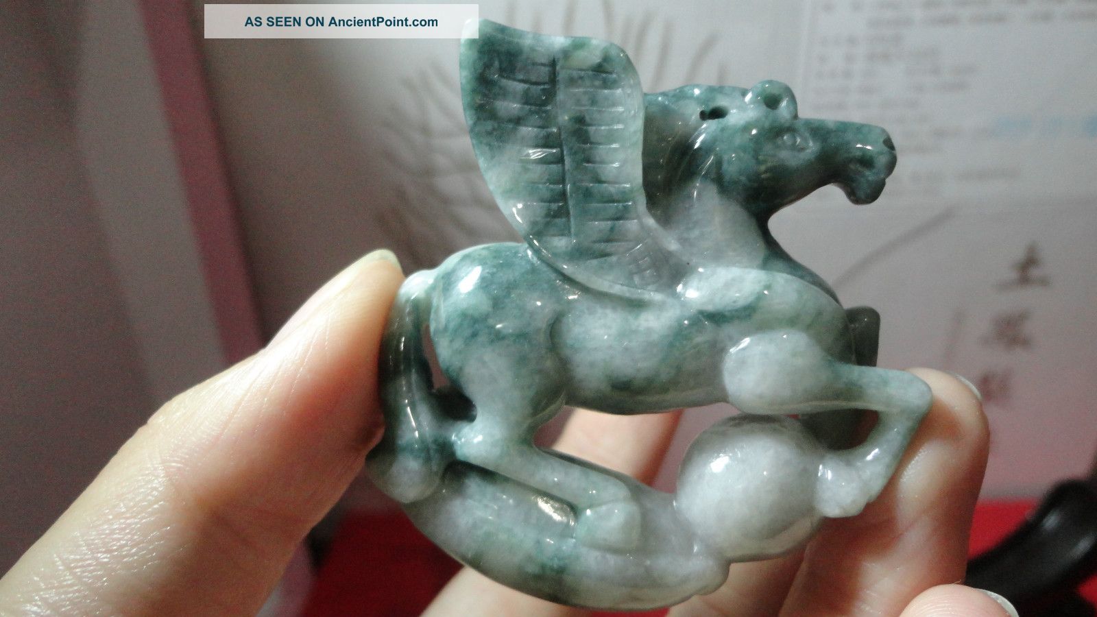 100%natural Green Grade A Jade Jadeite Pendant/chinese Horse Necklaces & Pendants photo