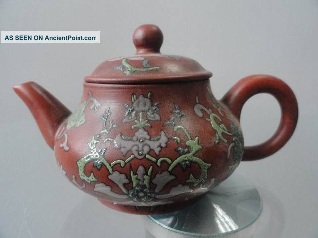 Chinese Yixing Teapot Pottery Old Overall Exquisite Flowers&arabesquitic Fancy Teapots photo