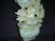Antique Chinese Pale Green Jade?translucent Hand Carved Stone Sculpture 21cm Other photo 6