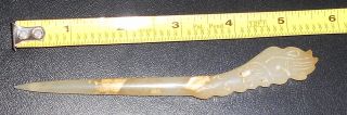 Antique Chinese He Tian Nephrite Hairpin - Approx.  5 1/2 