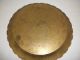 Antique Brass Etched And Enameled Tray/plate India India photo 2