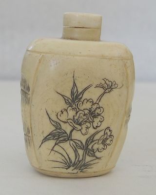 Antique Chinese Bone Snuff Box photo