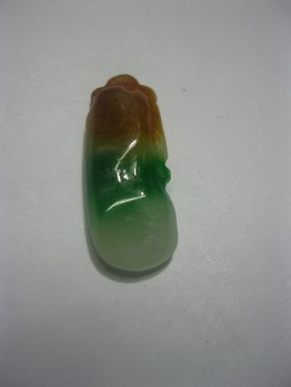 New Sale Multi - Colored Jade Pendant /a Small Hulu Pendant photo