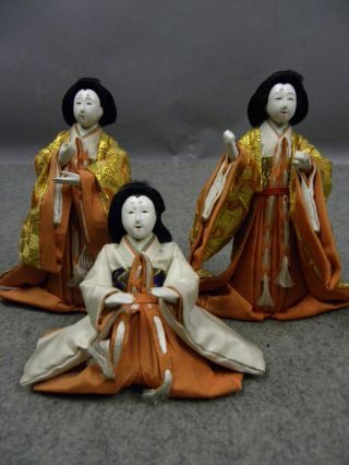 Japanese Wooden Hina Doll (3 Pieces) X - 25 photo