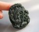 Chinese Hetian Black Green Jade Carved Phoenix Pendant Nr Other photo 1