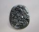 Chinese Hetian Black Green Jade Carved Plum Blossom Magpie Pendant Nr Other photo 2