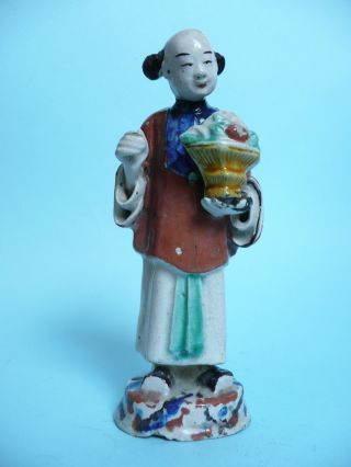 Antique Chinese Figure With Hair Buns 7 