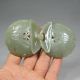 A Pair Hand Carved Chinese Hetian Jade Butterfly Belt Buckles Other photo 2