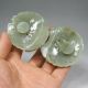 A Pair Hand Carved Chinese Hetian Jade Butterfly Belt Buckles Other photo 3