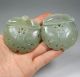 A Pair Hand Carved Chinese Hetian Jade Butterfly Belt Buckles Other photo 5