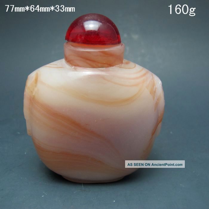 Chinese Agate Hand - Carved Snuff Bottle Nr/xb2102 Snuff Bottles photo