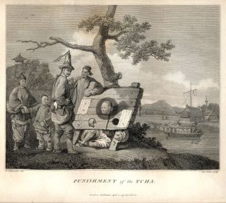 Punishment Of The Tcha • 1796 Engraving • China Expedition • Very Rare • Pillory photo