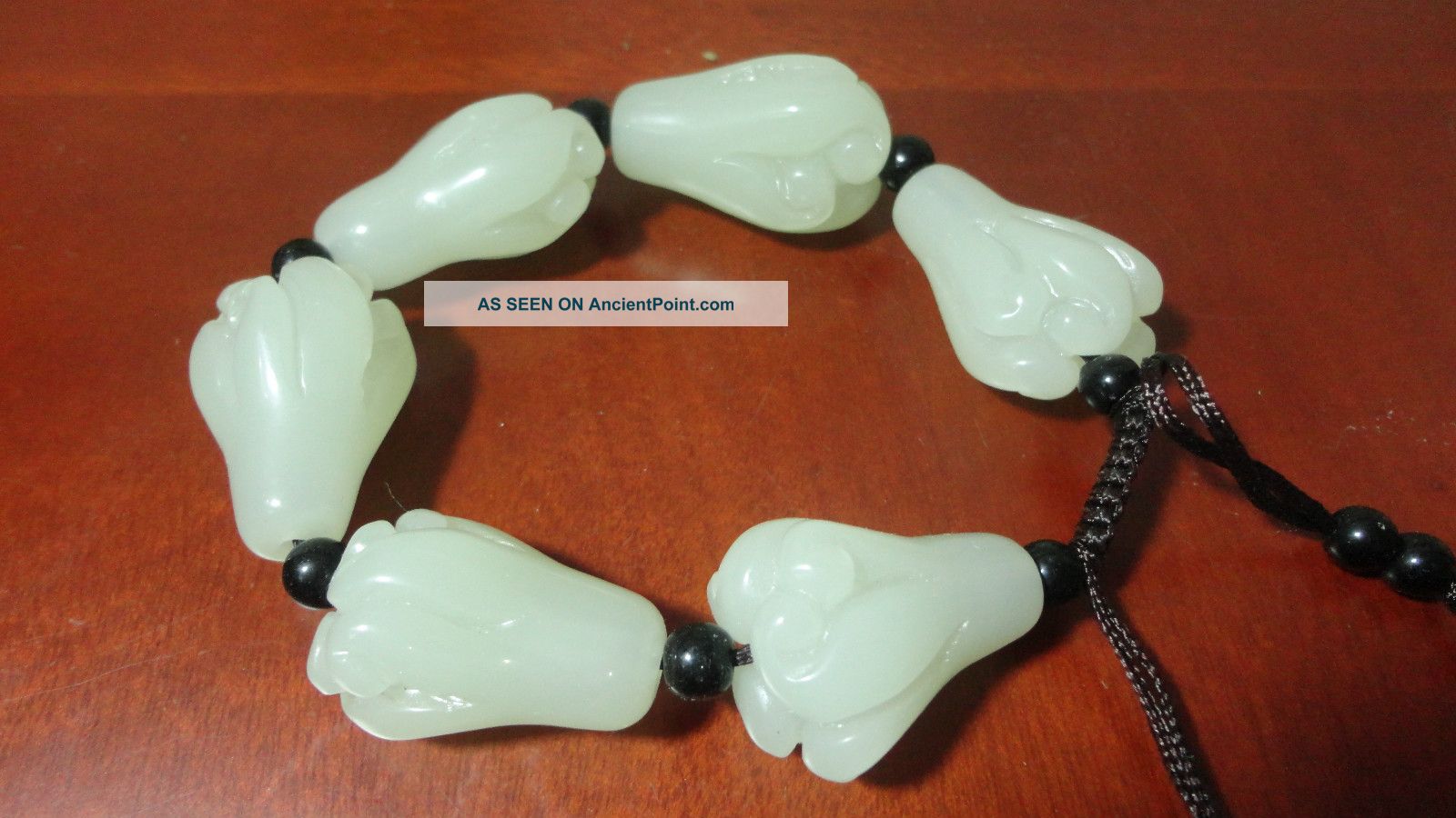 Chinese Natural Hetian Jade Bracelet/bangle/six Flower/can Adjust The Size Bracelets photo