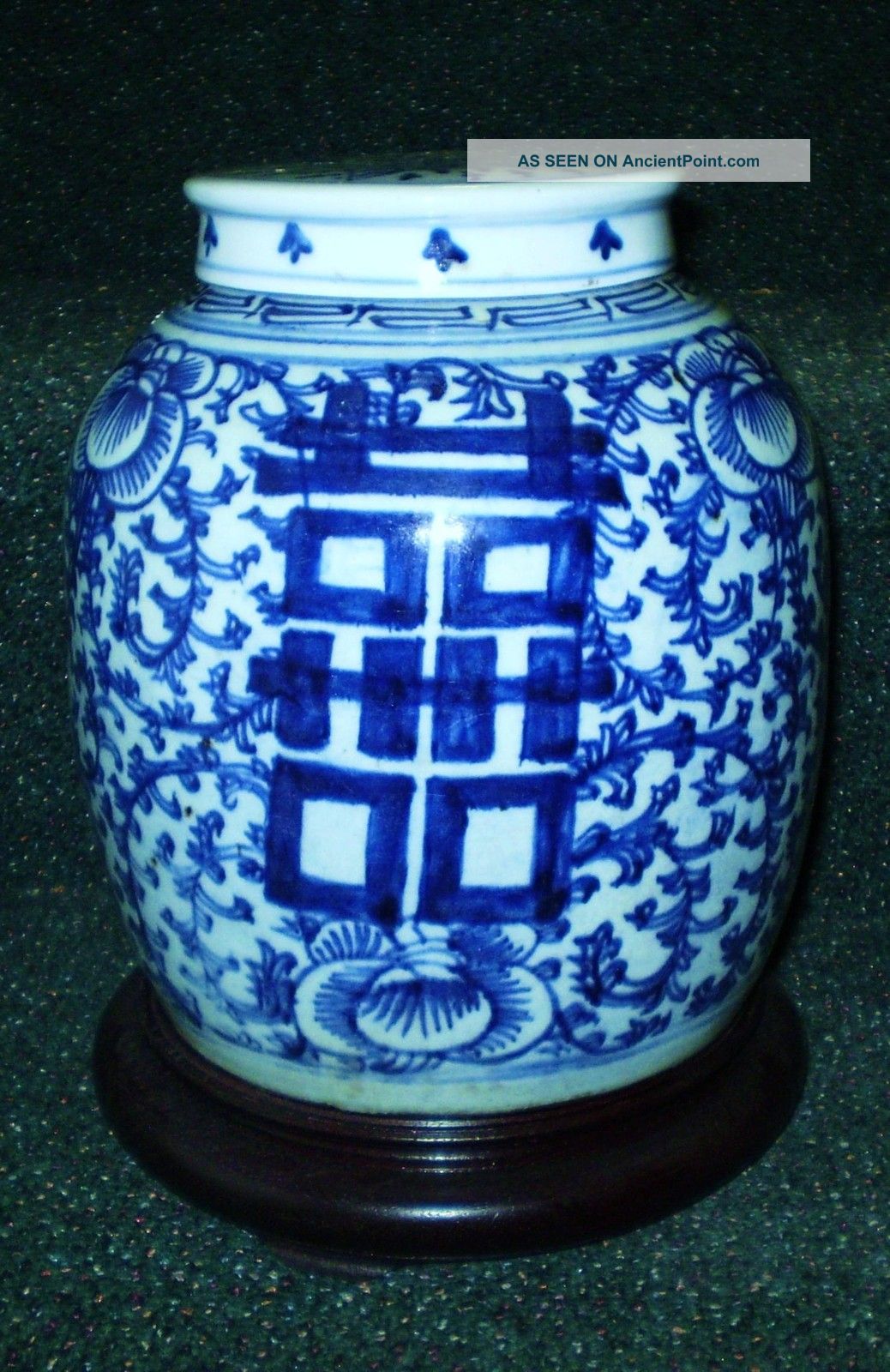 Antique,  Hand - Painted Blue And White Porcelain Vase From Ching Dynasty Vases photo