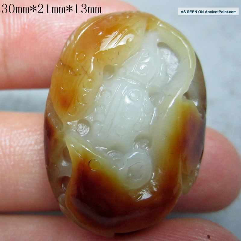 100% Natural Hetian Jade Penadant (with Authentic Certificate) - - Peanut Nr/pc944 Necklaces & Pendants photo