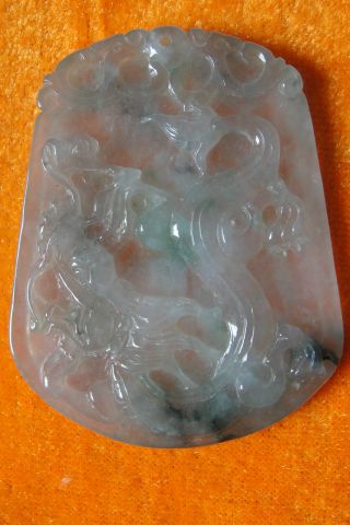 Chinese 100% Natural A Jadeite / Jade Pendant / Ice Kinds Dragon Brand photo