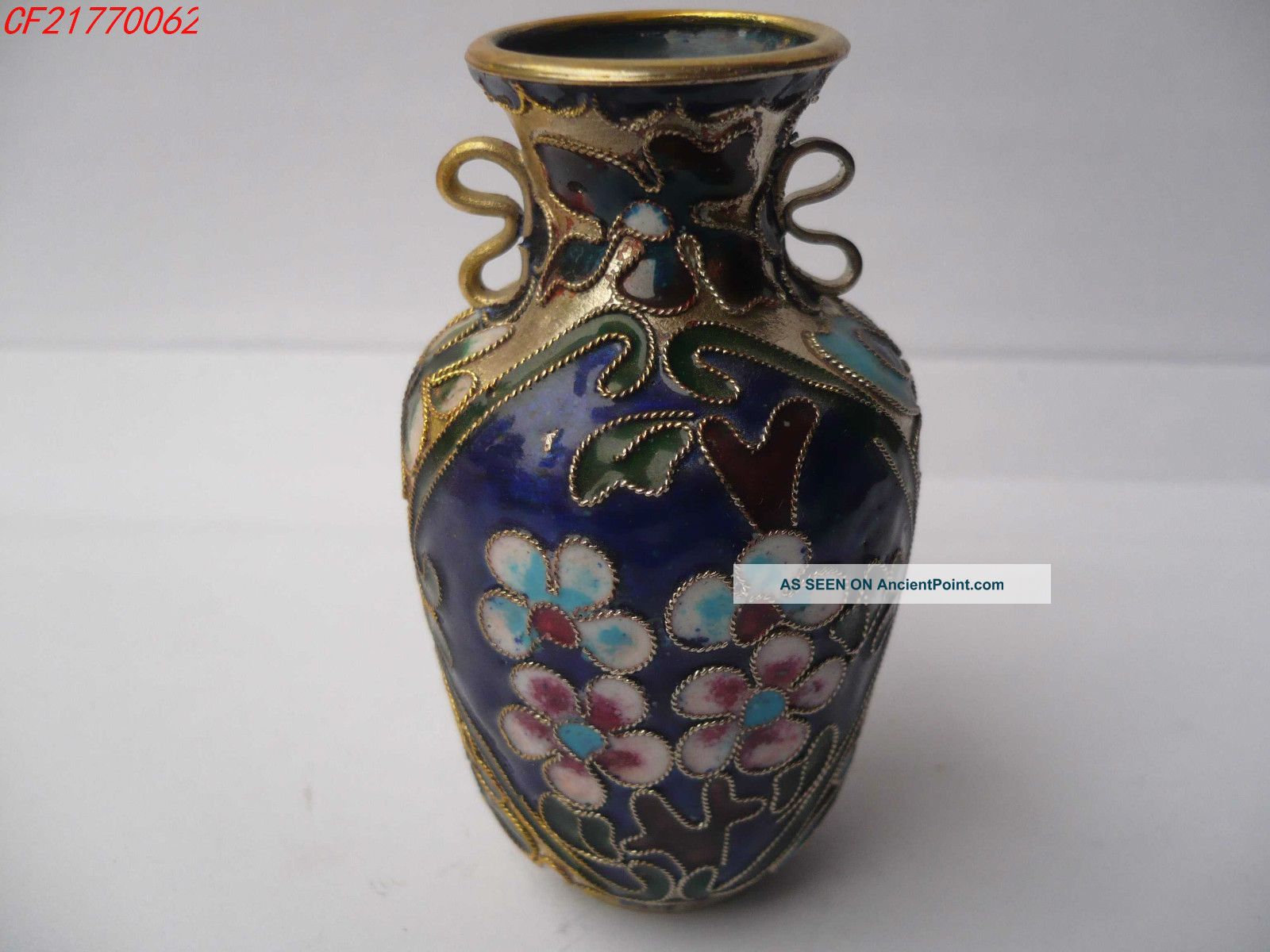 Cloisonne Vase,  Small Vase,  The Size Of The Hand,  2 Snuff Bottles photo