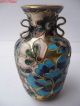 Cloisonne Vase,  Small Vase,  The Size Of The Hand,  2 Snuff Bottles photo 1