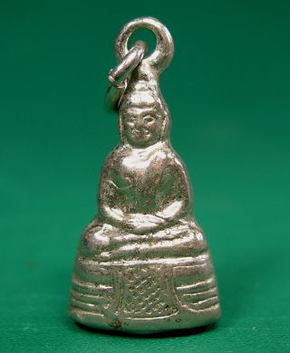 Old Lp Sothorn Thai Great Sacred Buddha Figurine Statue Pendant photo