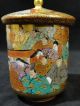 Antique Japanese Kutani Meiji Chawan Saiji Calligraphy Wedding Tea Cup Teapots photo 3